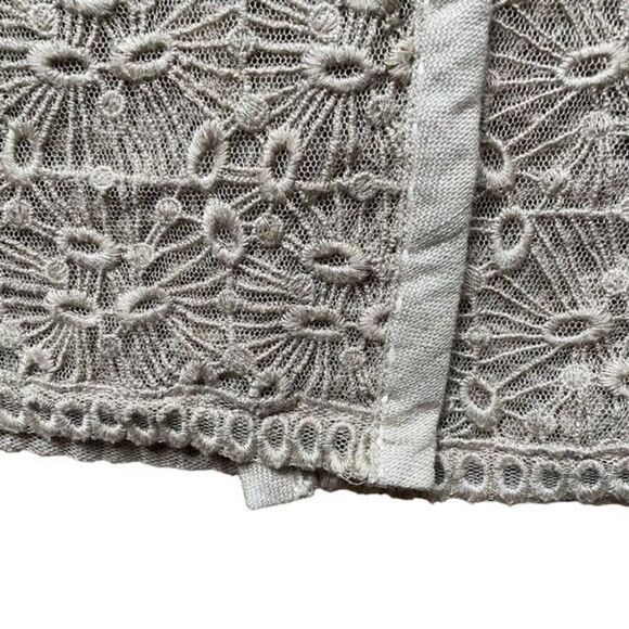 Malandrino Womens Embroidered Duster Linen Lace Dress 42 3/4 Length Sleeve Retro - Picture 4 of 10